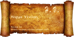 Hogya Vivien névjegykártya